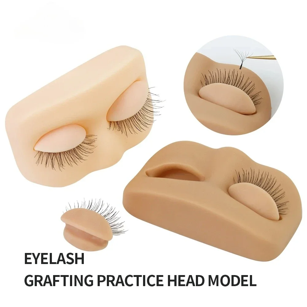 Eyelash Extension Model - Tête d'entraînement plate pour extensions de