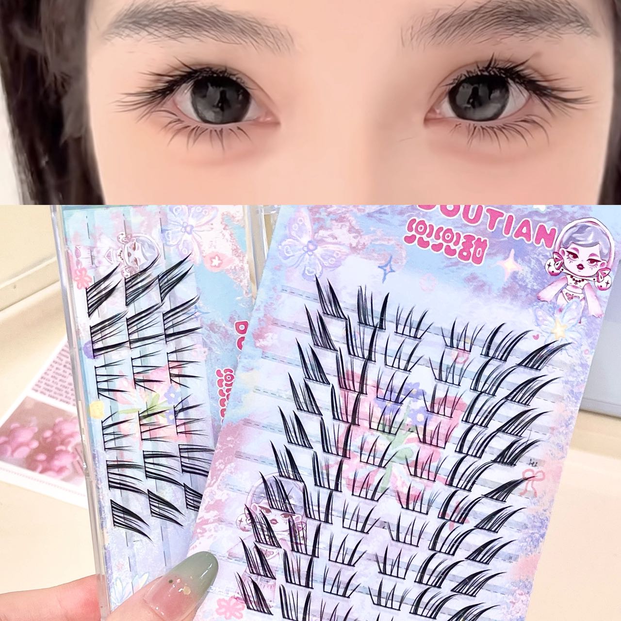 Eyelash Extension Cat Eye - Doudoutian Cool Cat Faux Cils Effet