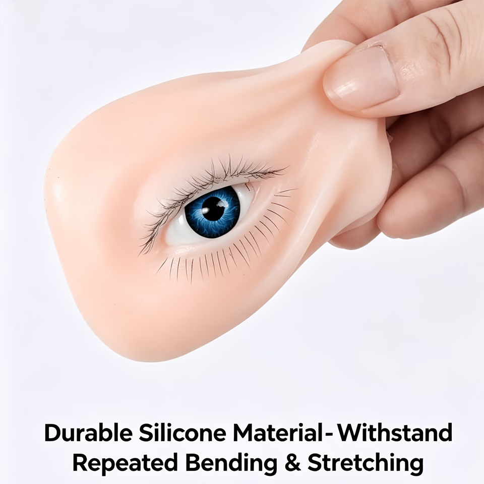 Eyelash Extension Model - Modèle d'œil en silicone à 3
