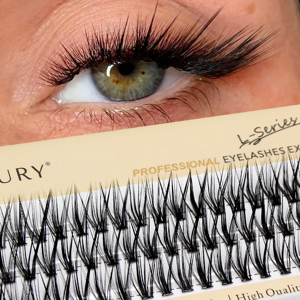 Eyelash Extension Cat Eye - 60 faux-cils individuels 30D C/D/L Curl,