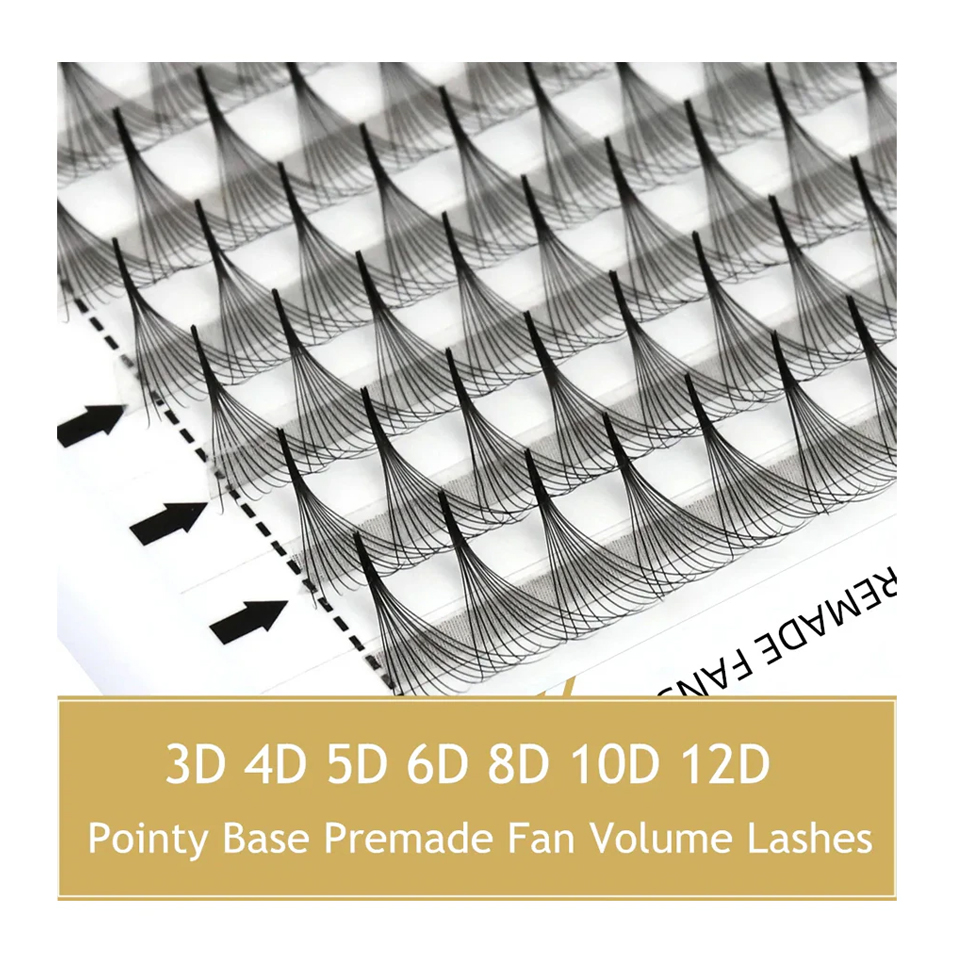 Eyelash Extension Russian Volume - RUJADE pointe Base étroite préfabriquée ventilateurs