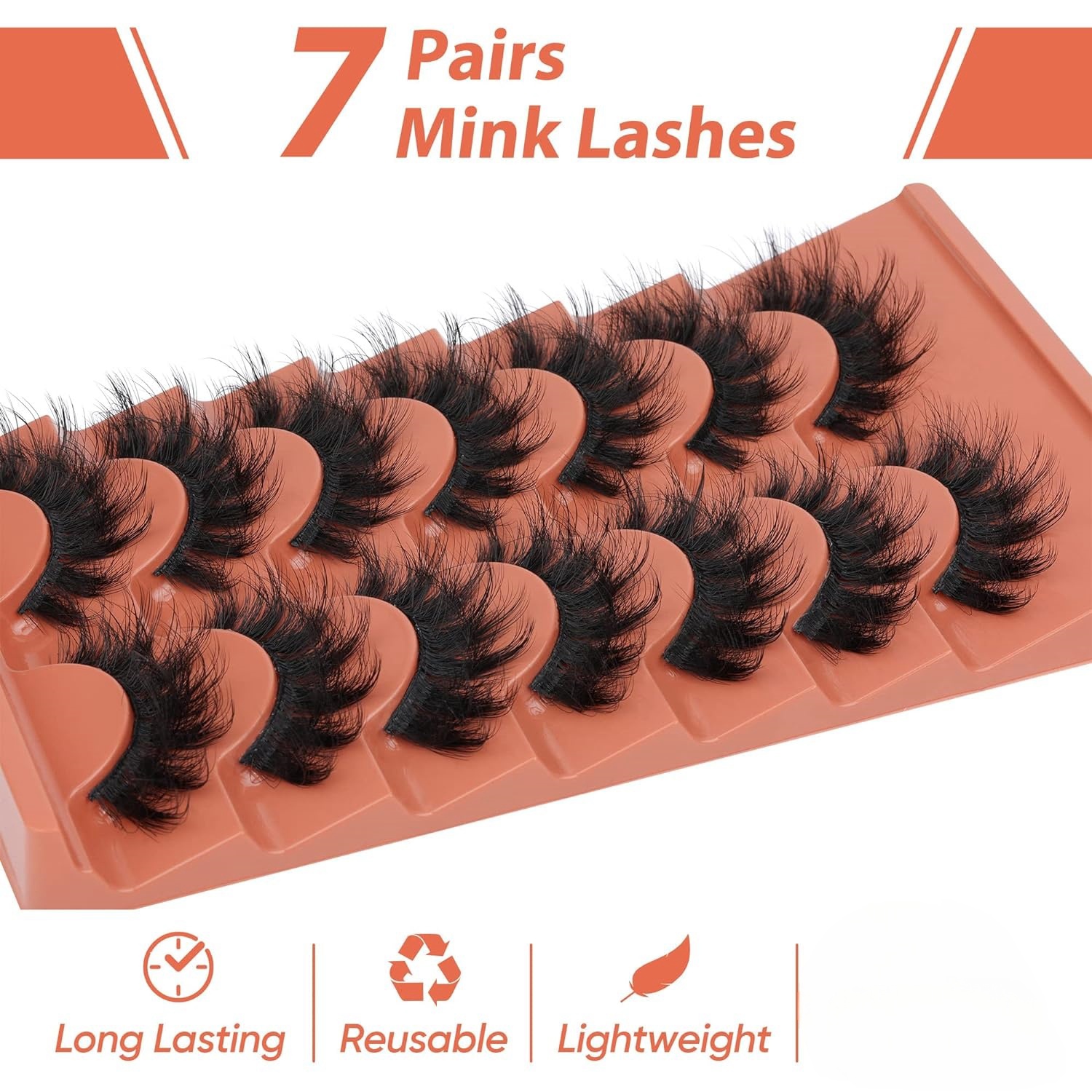 7 paires de Faux cils moelleux - Eyelash Extension Cat Eye avis et prix