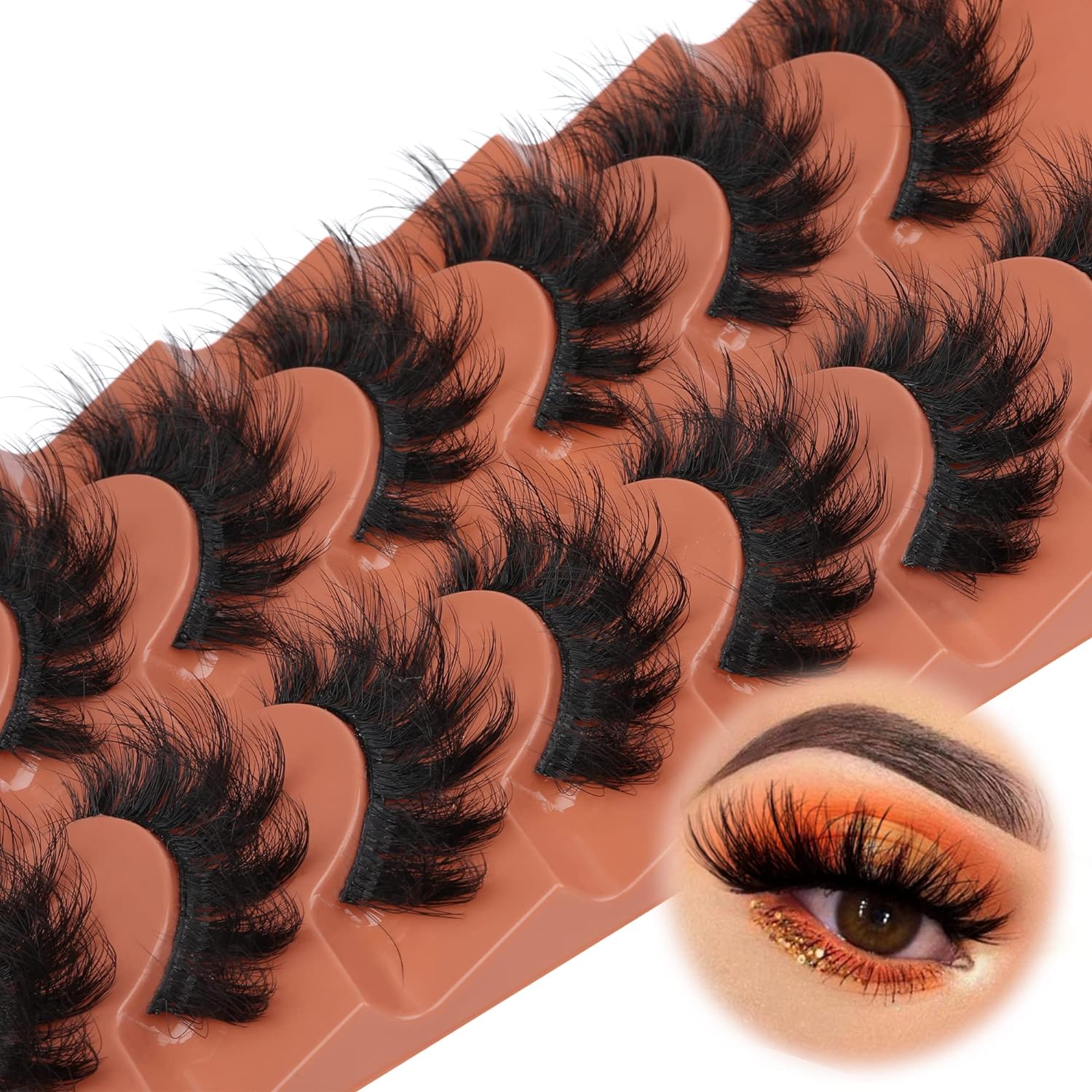 7 paires de Faux cils moelleux - Eyelash Extension Cat Eye avis et prix