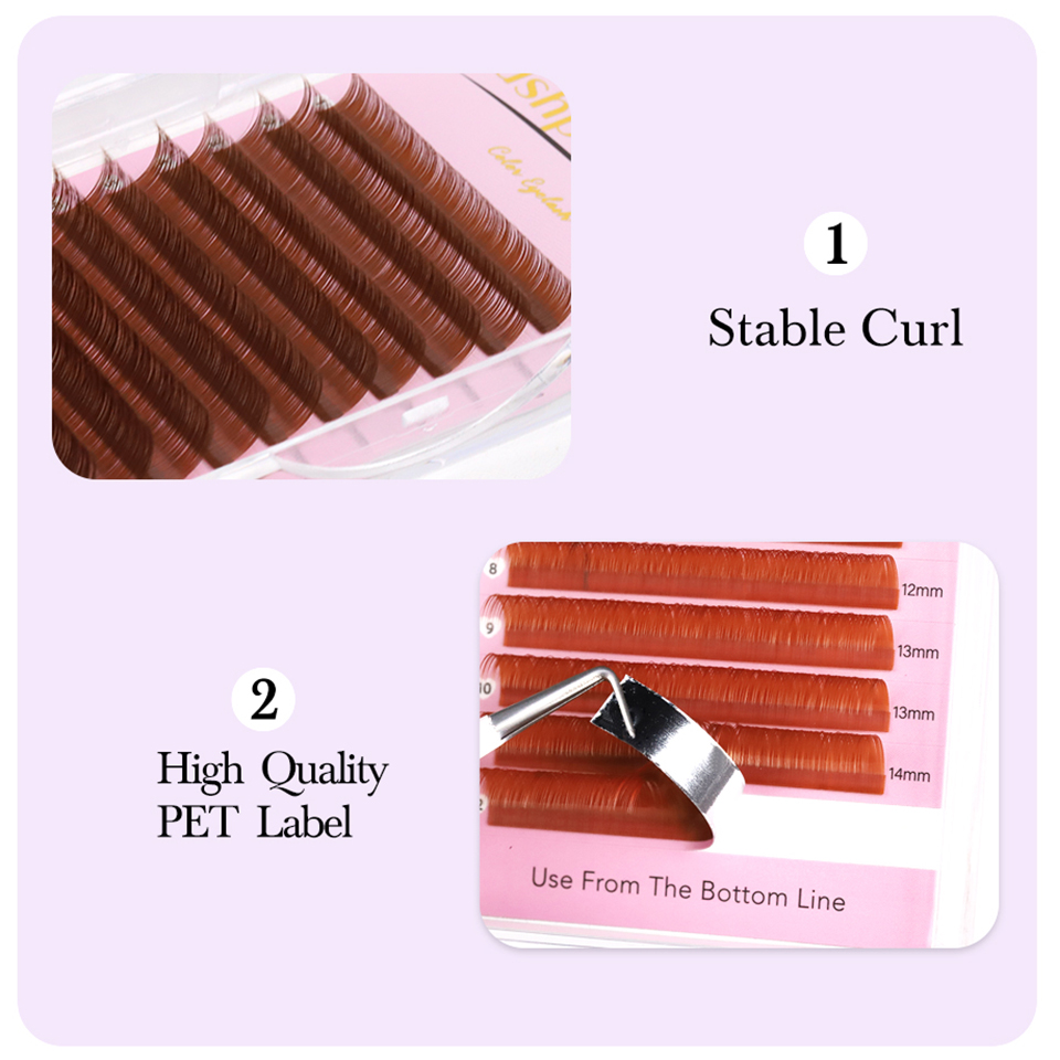 0.05 0.07 brun clair/moyen/fon - Eyelash Extension Russian Volume avis et prix