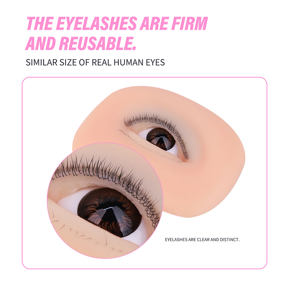 Modèle d'œil en silicone à 3 c - Eyelash Extension Model avis et prix