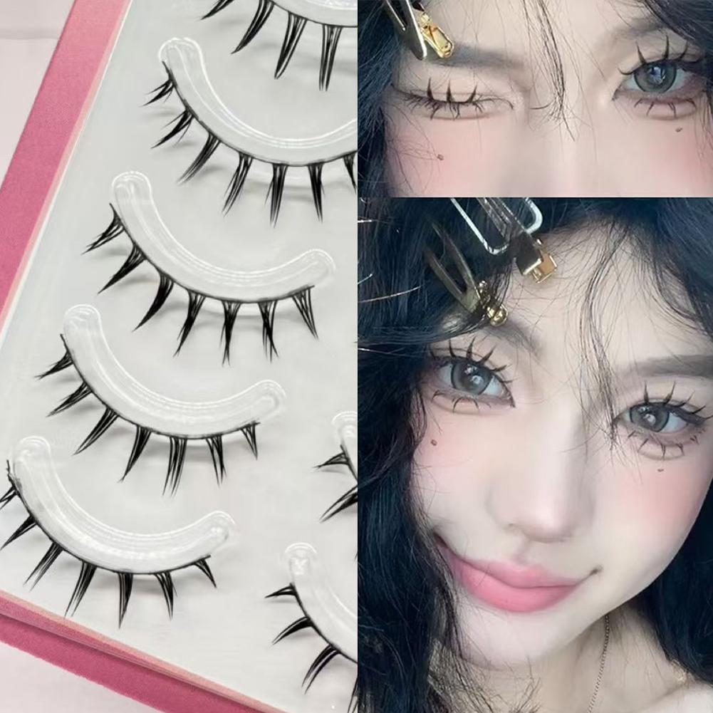 5 paires/boîte de faux cils co - Eyelash Extension Wet Look avis et prix