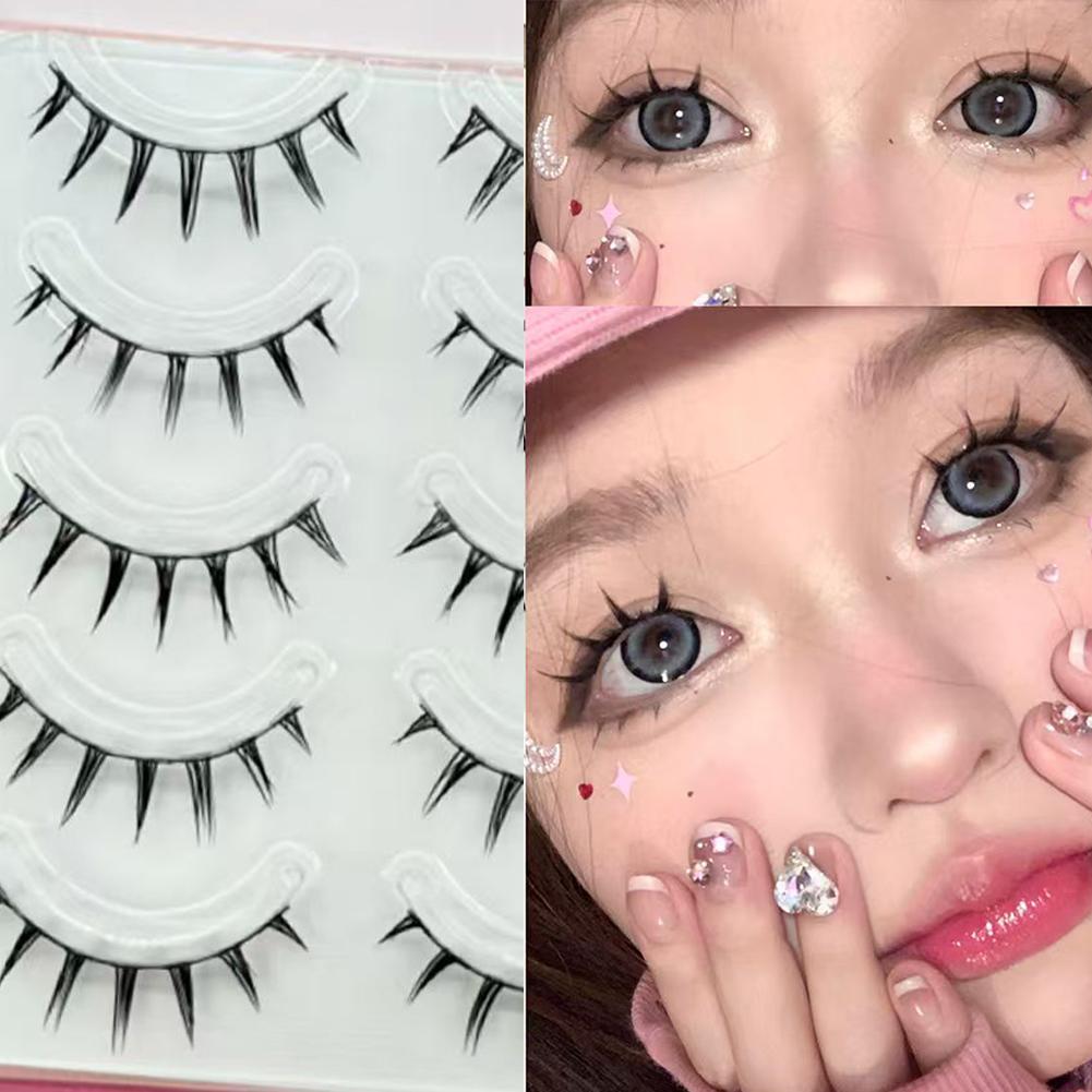 5 paires/boîte de faux cils co - Eyelash Extension Wet Look avis et prix