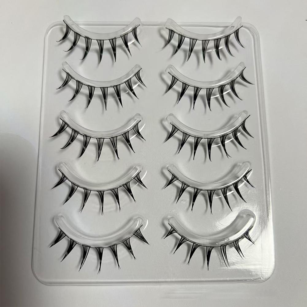5 paires/boîte de faux cils co - Eyelash Extension Wet Look avis et prix