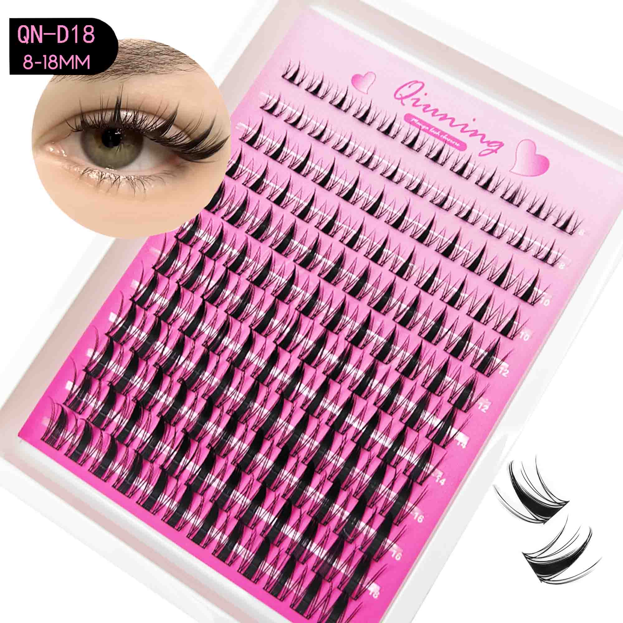 QIUNING Kit de Cils en Grappes - Eyelash Extension Wet Look avis et prix