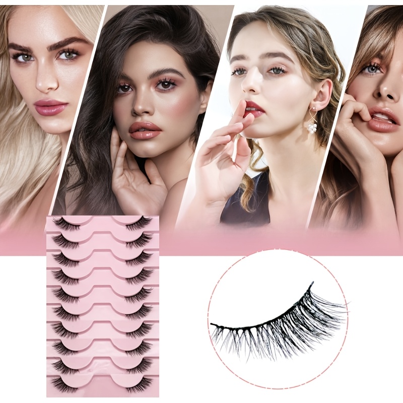 10 paires de demi-cils naturel - Eyelash Extension Cat Eye avis et prix