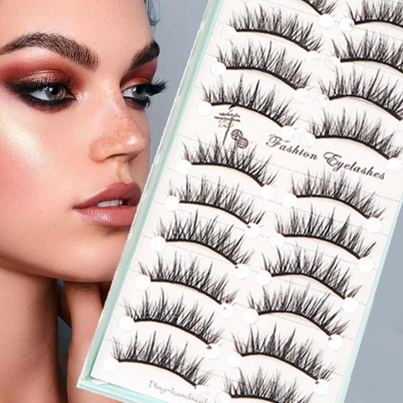 10 paires de faux cils naturel - Eyelash Extension Cat Eye avis et prix