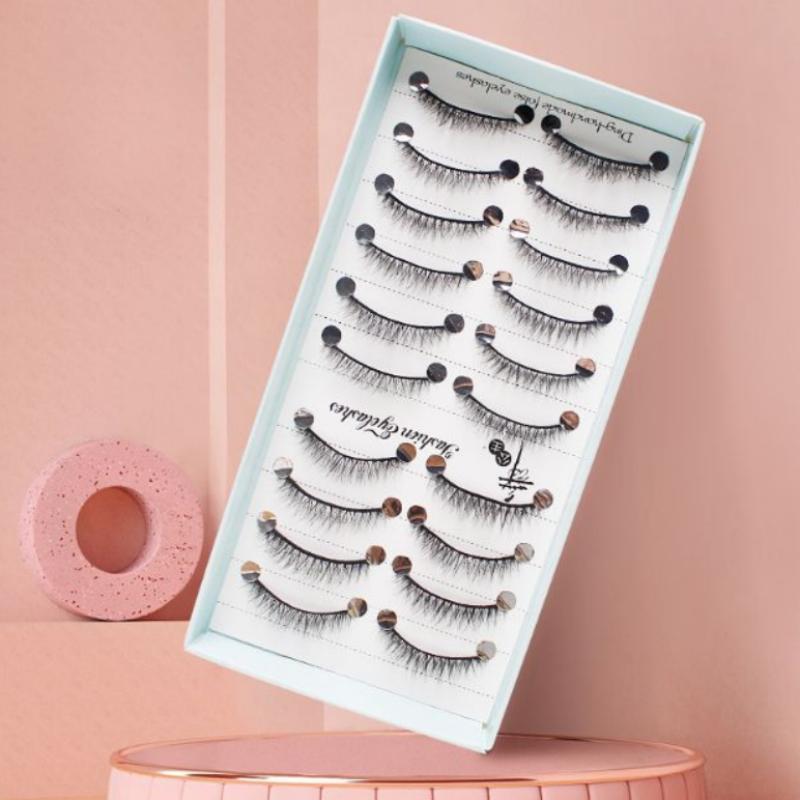 10 paires de faux cils naturel - Eyelash Extension Cat Eye avis et prix